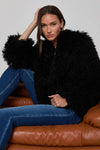 Aura Cropped Faux Fur Jacket