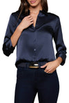 Dani Silk Blouse in Midnight