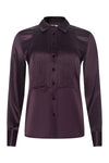 Divya Silk Shirt in Dark Malbec