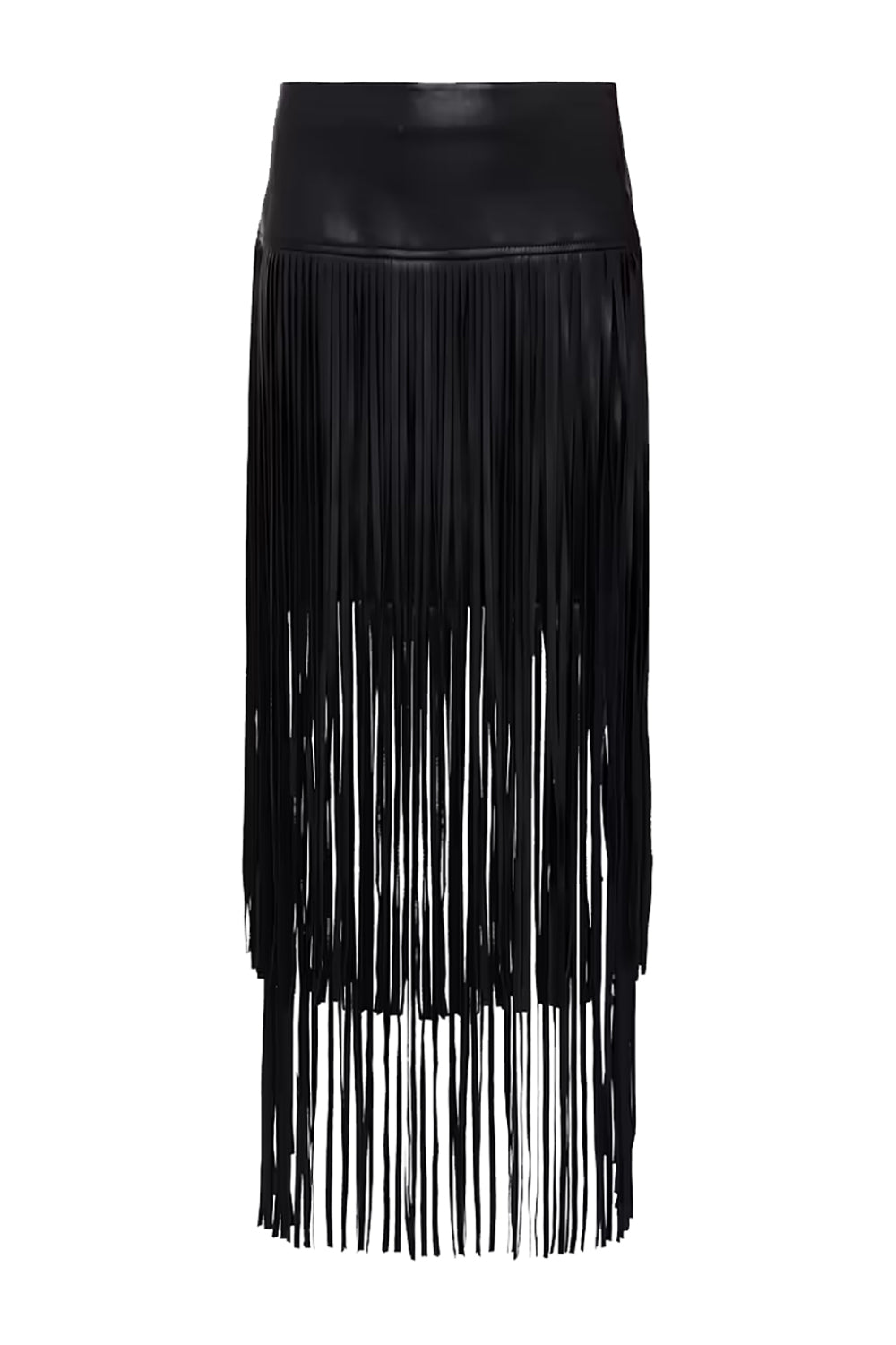 Karolina Fringe Skirt in Black
