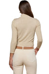Kamdyn Mock-Neck Top in Warm Sand Gold