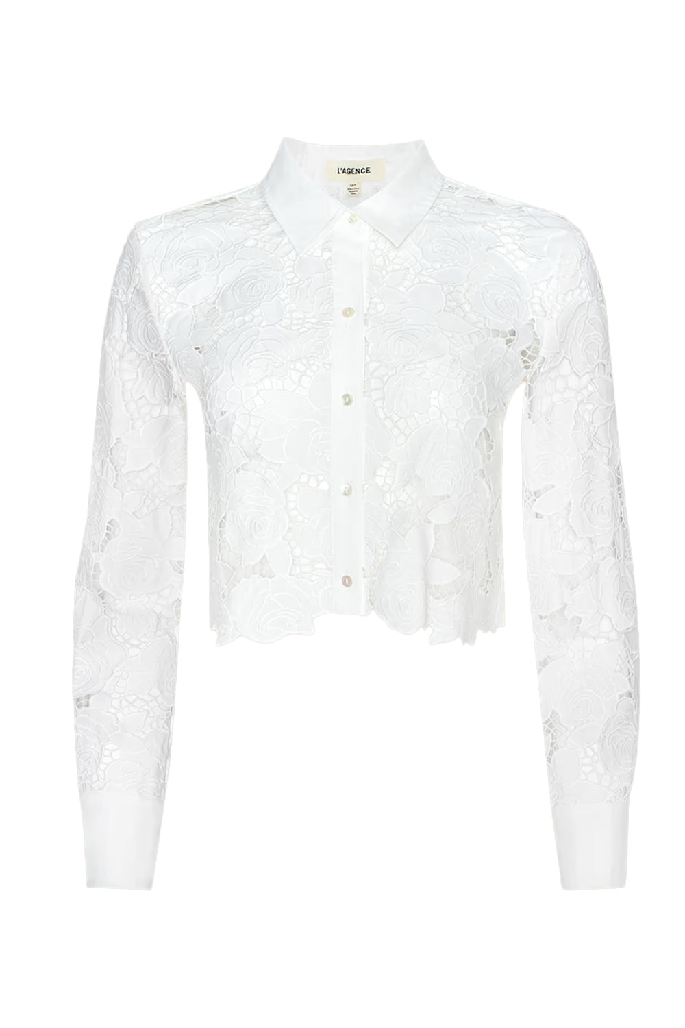 Seychelle Lace Cropped Blouse in Ivory