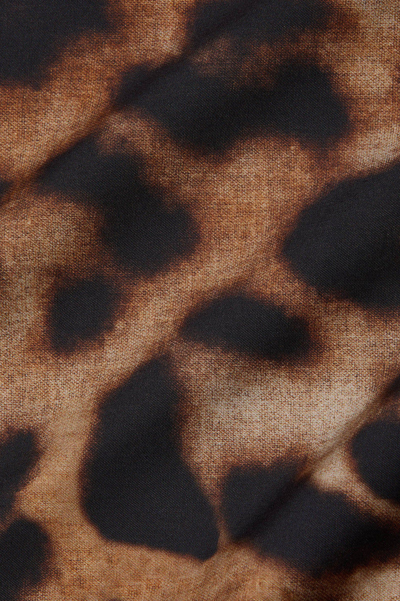 Sutton Dress in Tan Black Leopard
