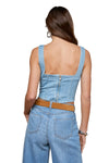 Saga Denim Top in Olivera