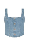 Saga Denim Top in Olivera