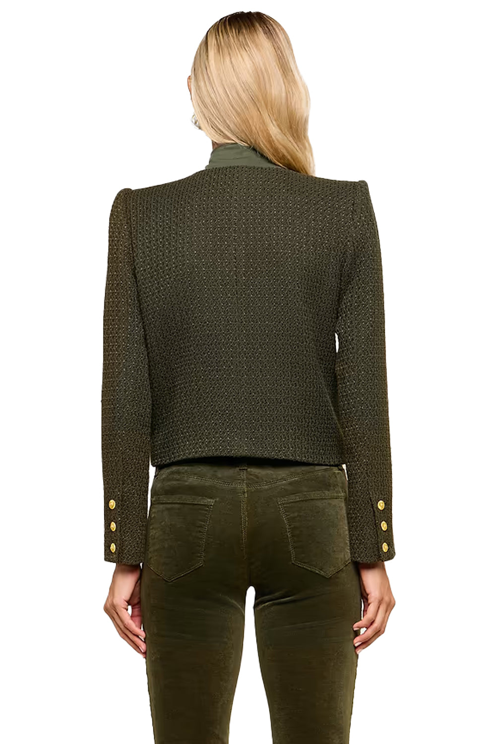 Zell Tweed Jacket in Army