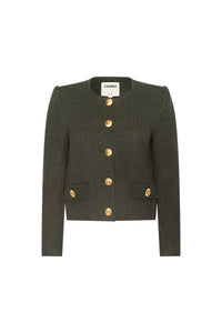Zell Tweed Jacket in Army