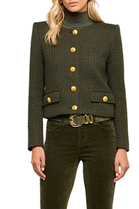 Zell Tweed Jacket in Army