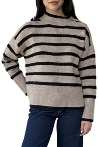 Dotty Sweater in Walnut Stripe