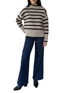 Dotty Sweater in Walnut Stripe