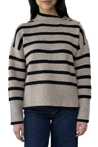 Dotty Sweater in Walnut Stripe