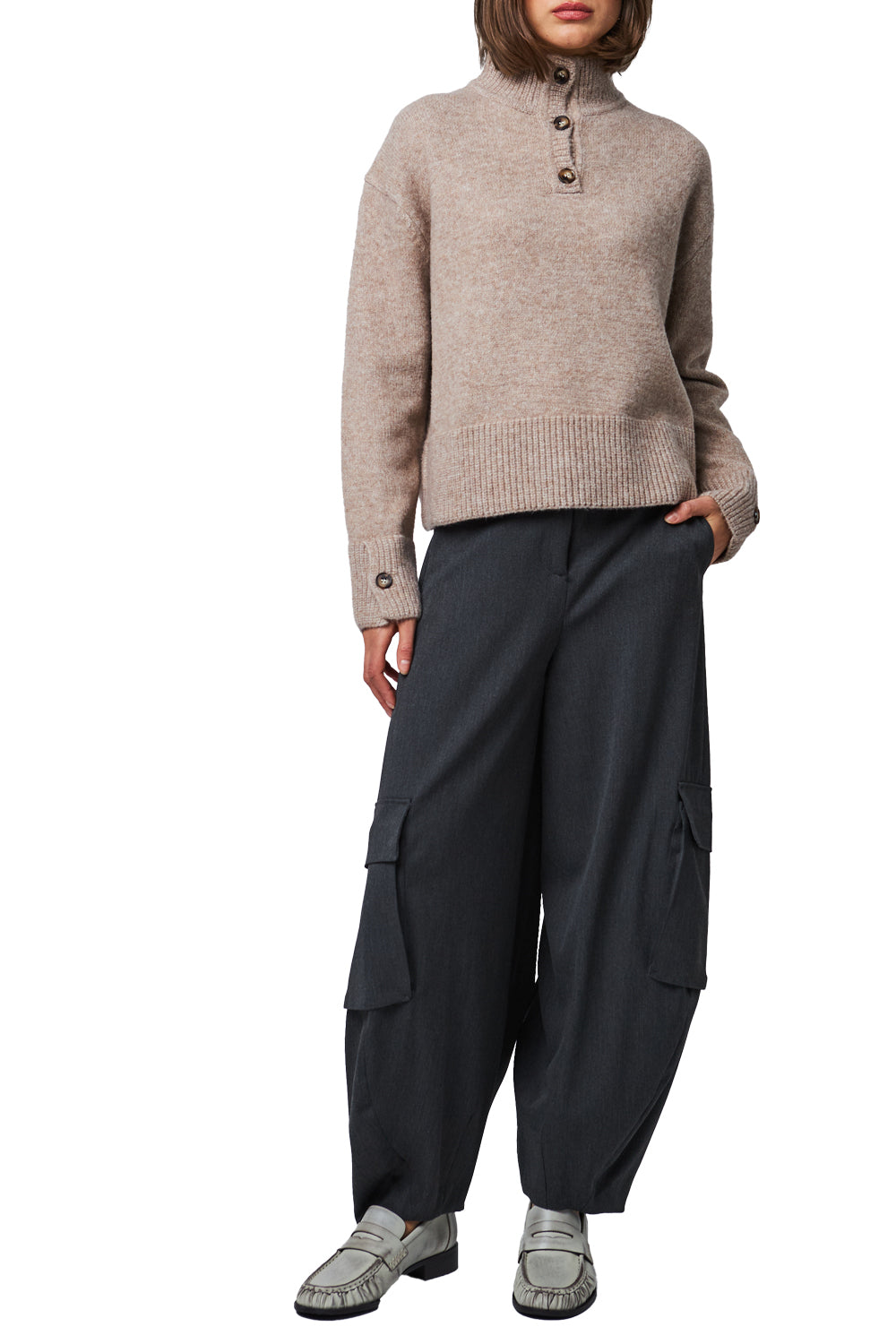 Flora Sweater in Mink Melange