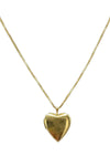 14K Gold Filled Box Chain with Puffy Heart Locket Pendant