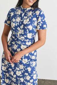 Mac Dress in French Blue Cream Multi