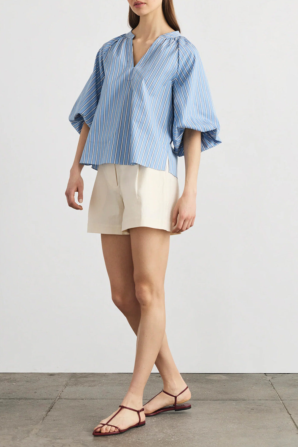 Marine Top in Cloudy Blue Optic White