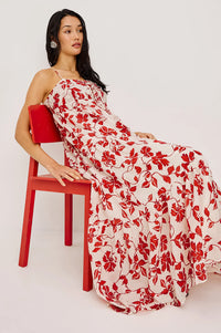 Mica Dress in Red Jasmine