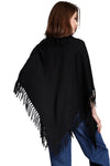 Cashmere Fringe Shawl in Black