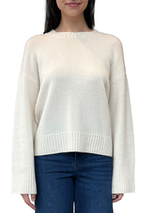Luxe Crew Pullover in Chalk