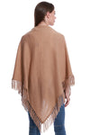 Cashmere Fringe Shawl in Brown Sugar