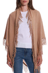 Cashmere Fringe Shawl in Brown Sugar