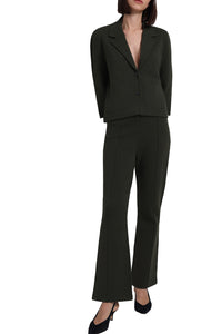 Viscose Blend Shrunken Blazer in Army