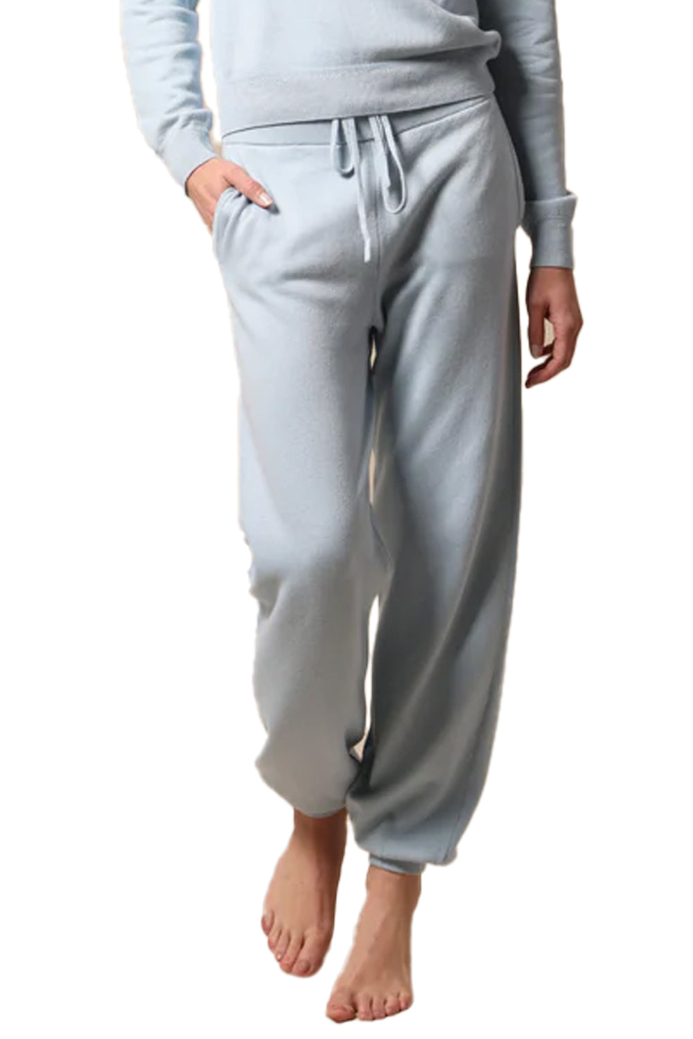 Supima Cotton Cashmere Drawstring Jogger in Heaven