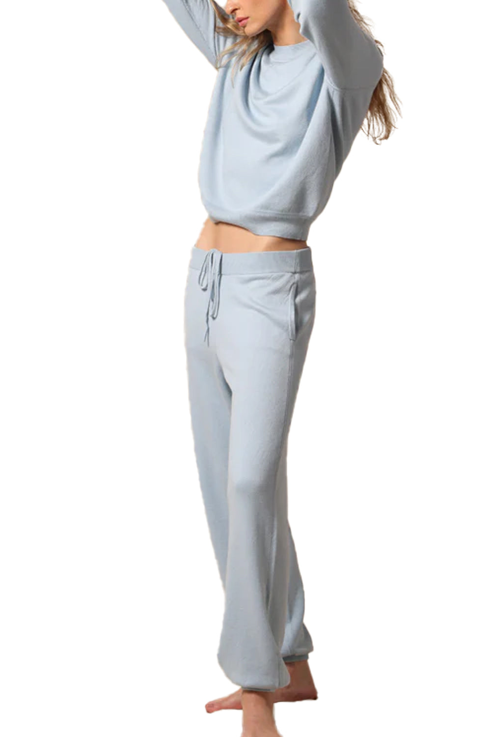 Supima Cotton Cashmere Drawstring Jogger in Heaven