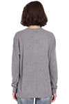 Cashmere Long and Lean V Pullover in Grey Shadow