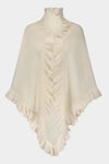 Cashmere Ruffle Shawl in White