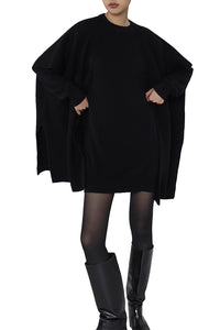 Eagle Poncho in Black