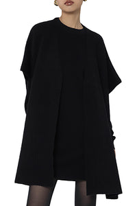 Eagle Poncho in Black