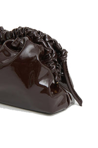 Mini Cloud Clutch in Patent Aubergine
