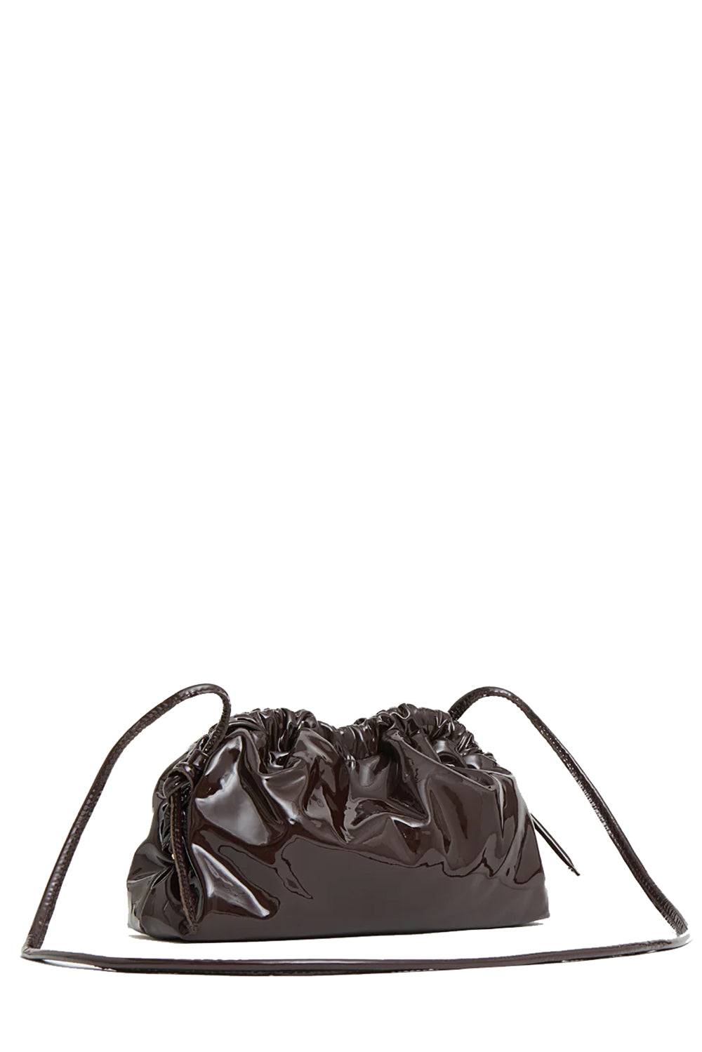 Mini Cloud Clutch in Patent Aubergine