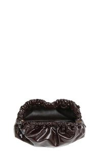 Mini Cloud Clutch in Patent Aubergine