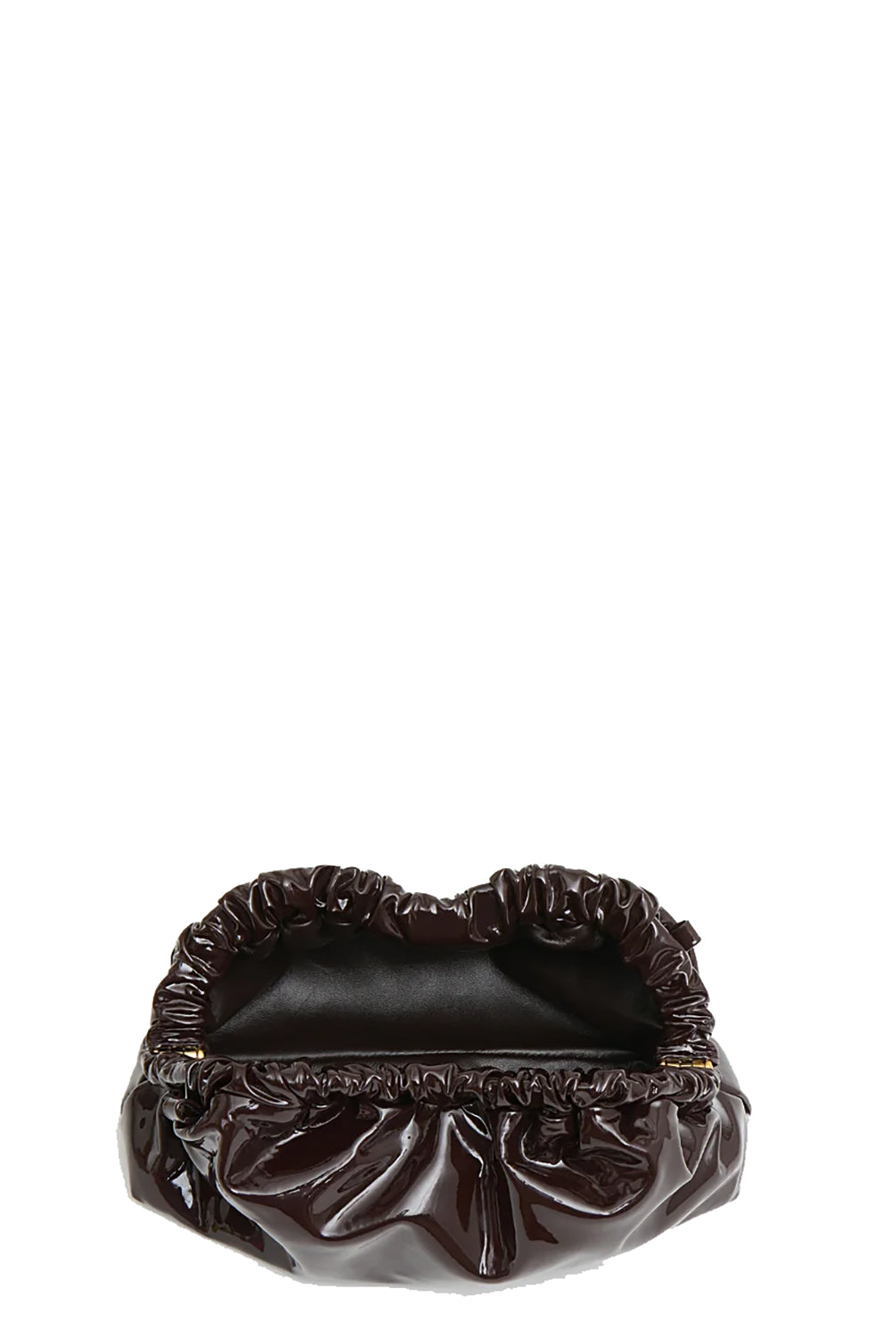 Mini Cloud Clutch in Patent Aubergine
