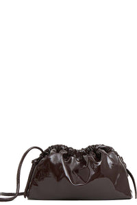 Mini Cloud Clutch in Patent Aubergine