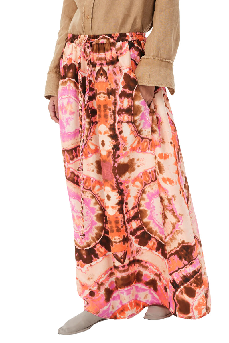 Rivadavia Trudy Long Skirt in Pink Vision