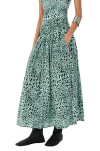 Baradero Dakota Midi Skirt in Green