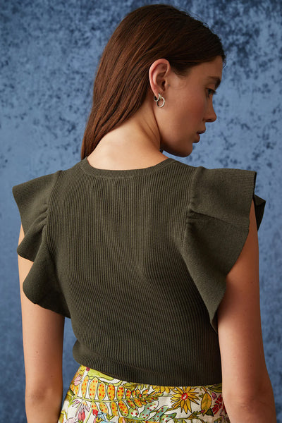 RORY TOP IN JUNIPER GREEN