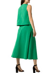 Gemma Circle Skirt in Leaf Nylon Faille