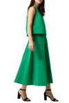 Gemma Circle Skirt in Leaf Nylon Faille