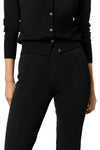 Lara Knit Flare Cropped Pant in Black Supima Cotton