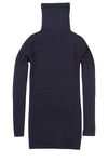 Superfine Funnel-Neck Sweater in Navy Cashmere