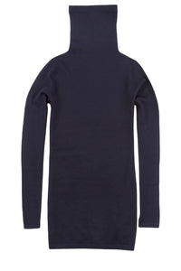 Superfine Funnel-Neck Sweater in Navy Cashmere