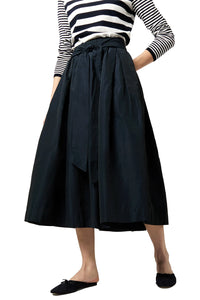 Carla Skirt in Navy Nylon Faille