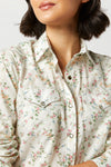 Western Shirt in Ivory/Multi Elizabeth Liberty Fabric