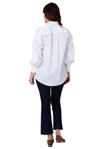 Anaya Popover Shirt in White Poplin