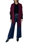 Cashmere Fringe Shawl in Bordeaux