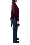 Cashmere Fringe Shawl in Bordeaux
