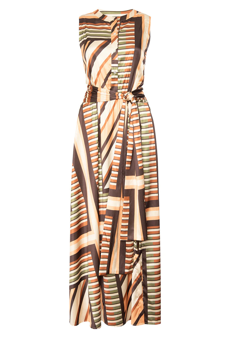 Anabella Dress in Geo Scarf